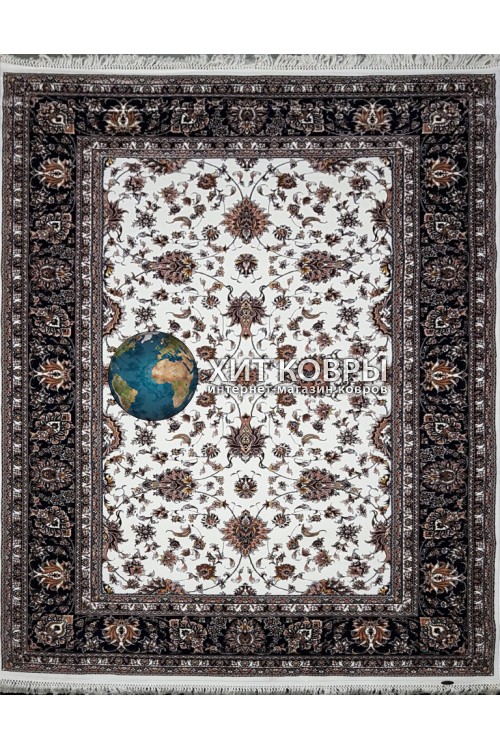 Иранский ковер Abrishim 35032 Крем-синий